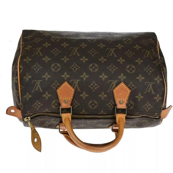 LOUIS VUITTON Speedy 30 Travel Hand Bag Monogram Leather Brown - Picture 6 of 16